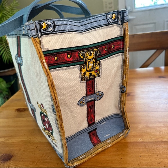 Brighton Tote Bag In Love We Trust Heart Dog Tom Clancy Artwork Shopper NWOT - Picture 4 of 8